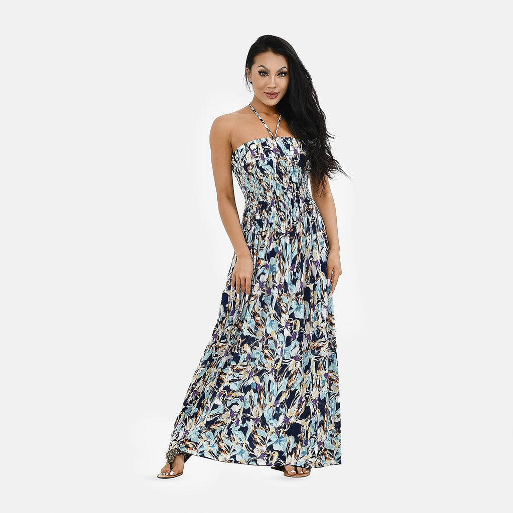 Tamsy Floral Printed Smock Dress (One Size Curve,18-24) - Multi