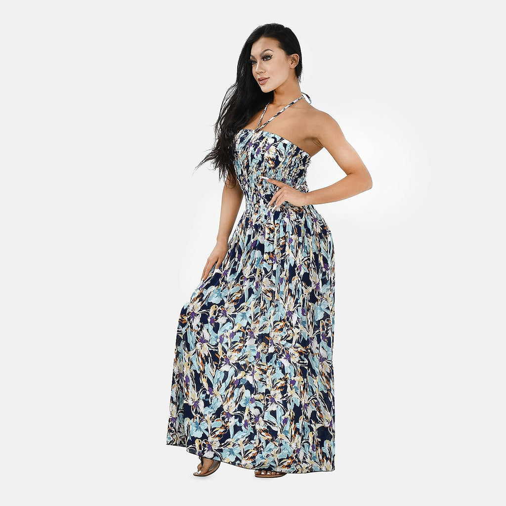 Tamsy Floral Printed Smock Dress (One Size Curve,18-24) - Multi