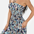 Tamsy Floral Printed Smock Dress (One Size Curve,18-24) - Multi