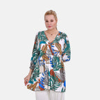 Tamsy Black Boat Neck Knit Drape Stripe Top