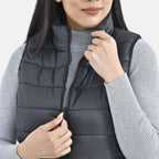 TAMSY Padded Gilet with 2 Side Zippered Pockets (Size S,8-10)  - Black