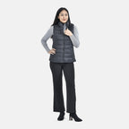 Monster Deal - TAMSY Padded Gilet with 2 Side Zippered Pockets (Size M,12-14)  - Black