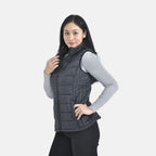 Monster Deal - TAMSY Padded Gilet with 2 Side Zippered Pockets (Size M,12-14)  - Black