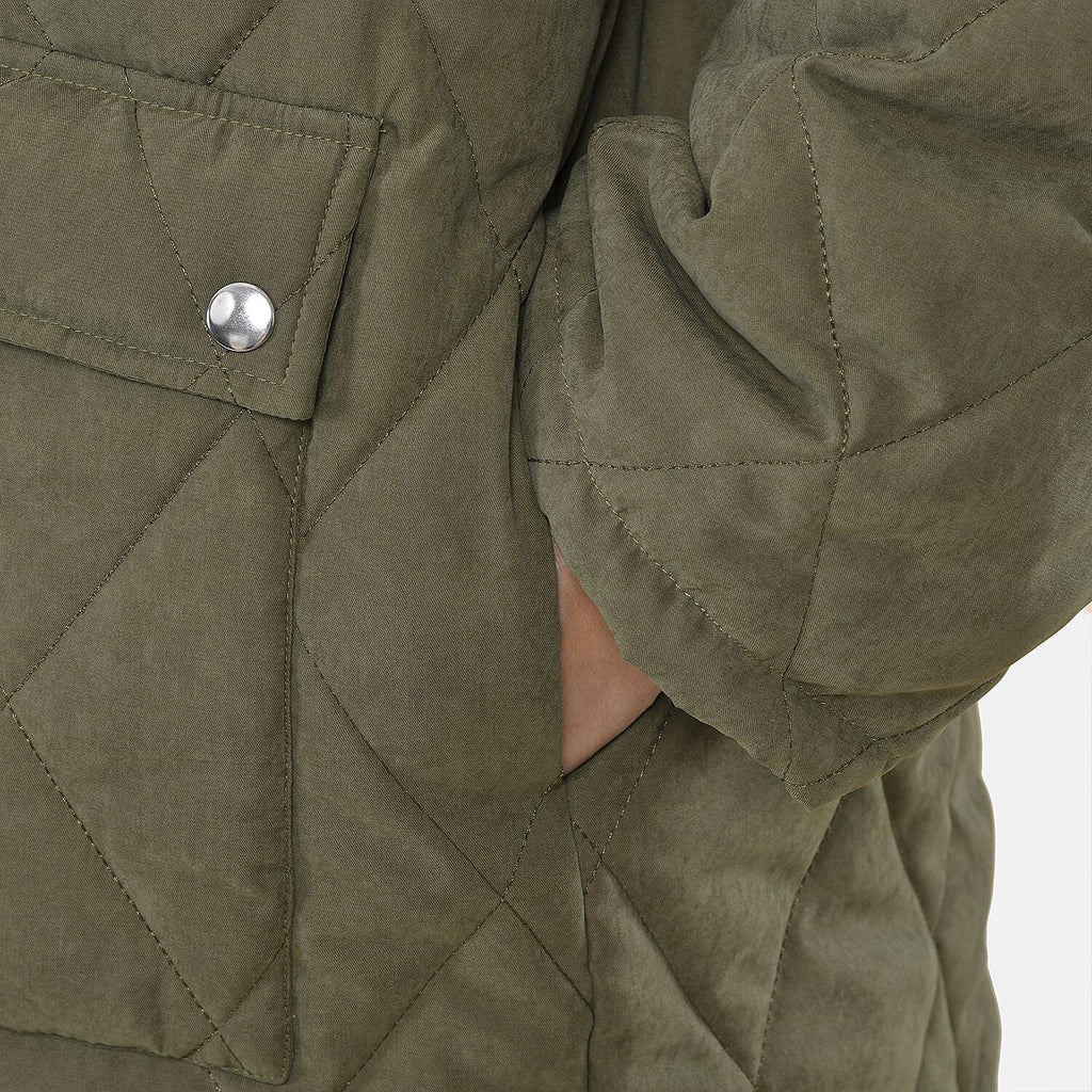Tamsy Padded Coat with Two Pockets (Size S,8-10) - Green