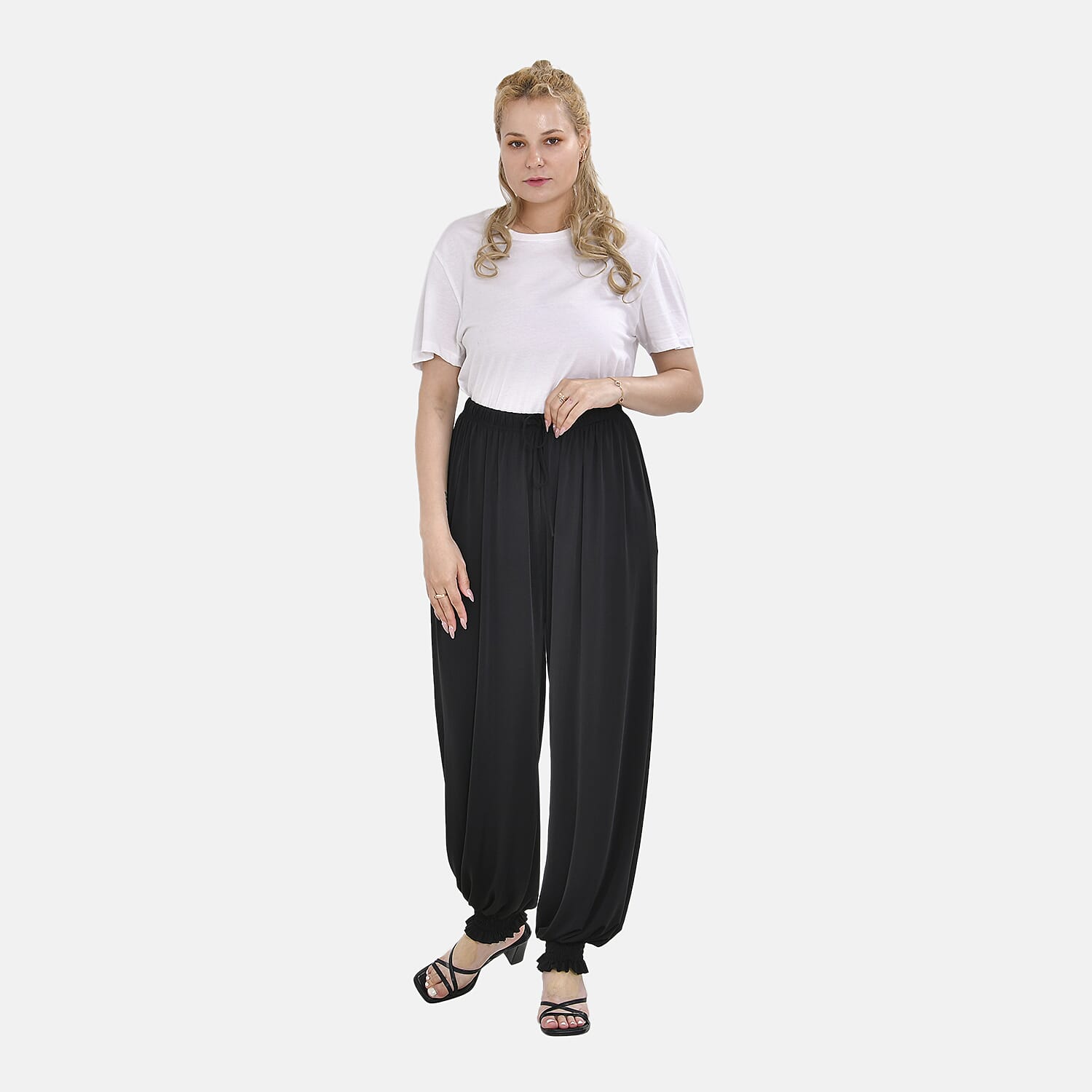 Tamsy Solid Trouser (One Size Curve 18-24) - Black