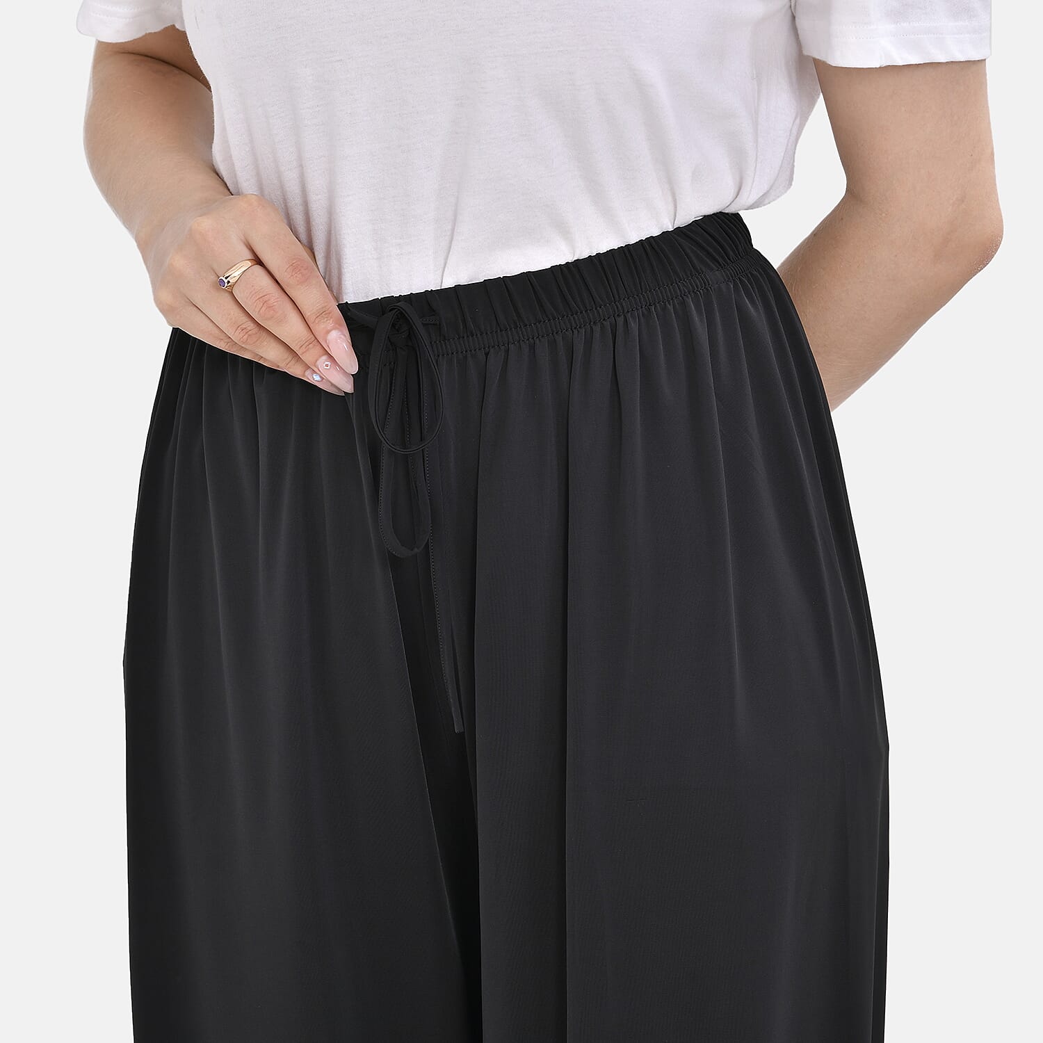 Tamsy Solid Trouser (One Size Curve 18-24) - Black
