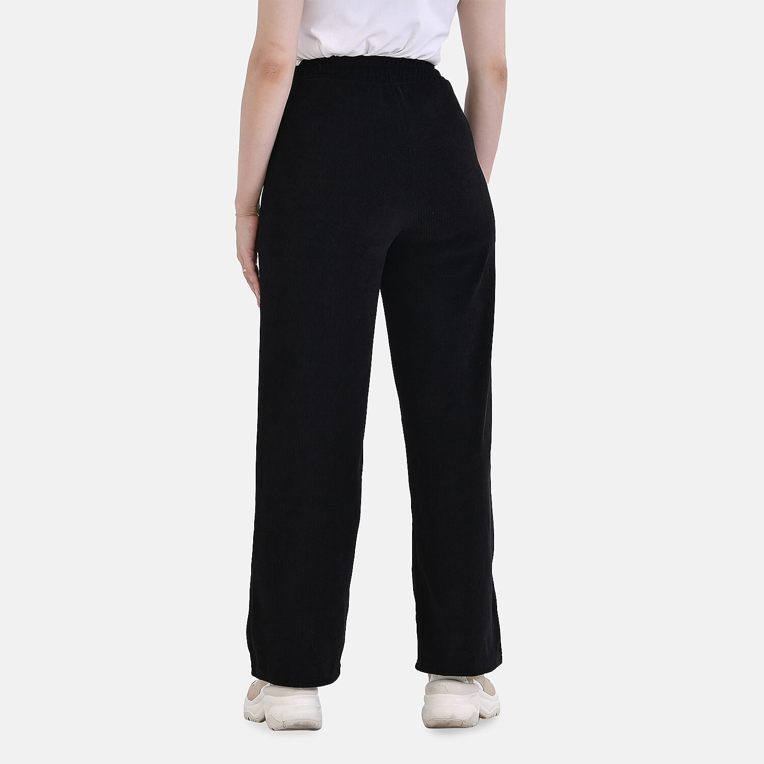 Tamsy Corduroy Trousers (Size L) - Black