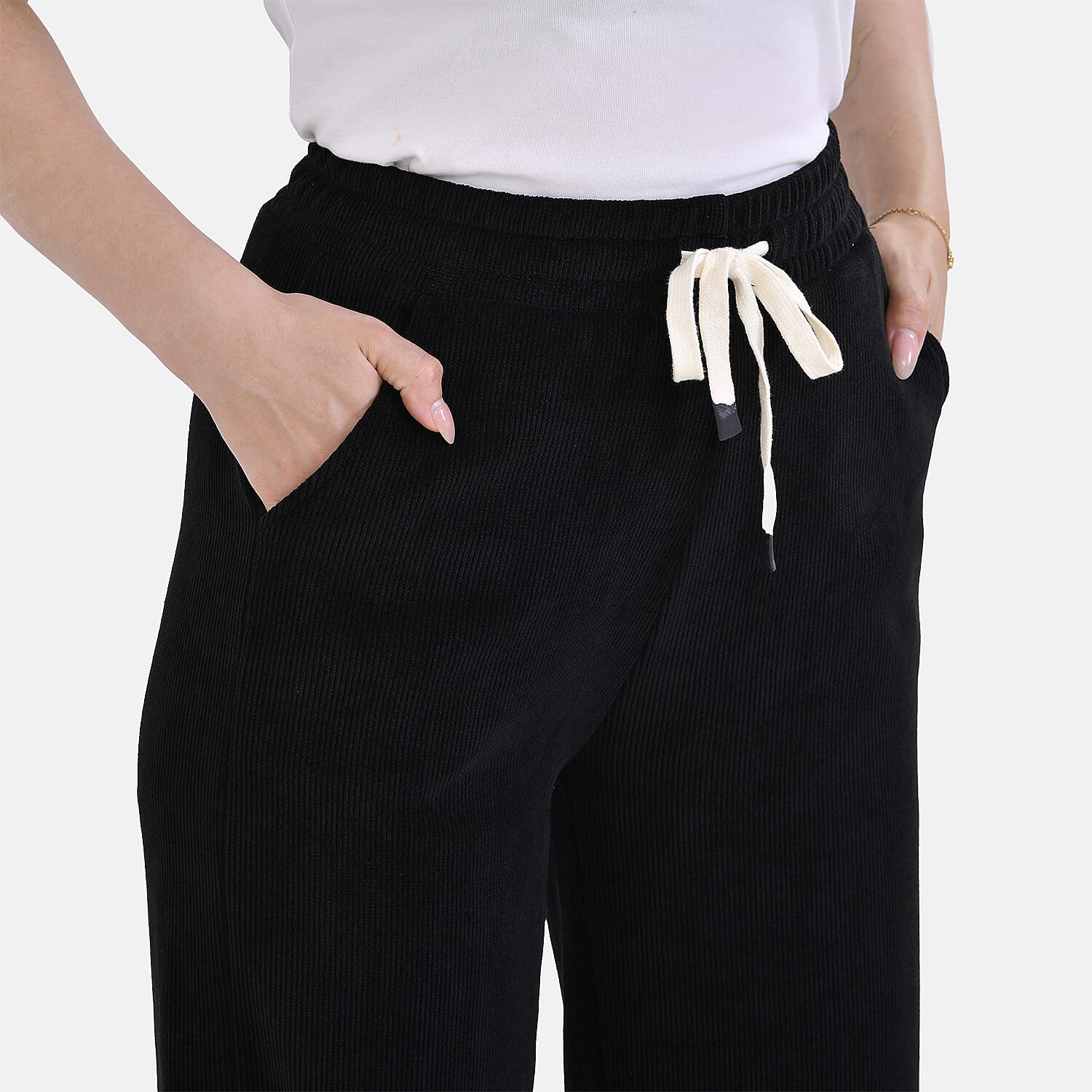 Tamsy Corduroy Trousers (Size Xl) - Black