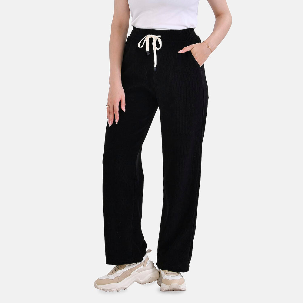 Tamsy Corduroy Trousers (Size XXL) - Black