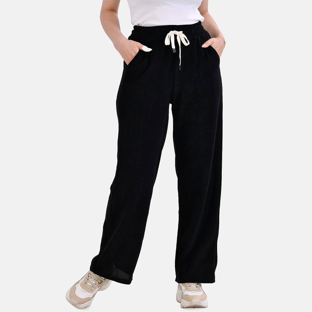 Tamsy Corduroy Trousers (Size XXL) - Black