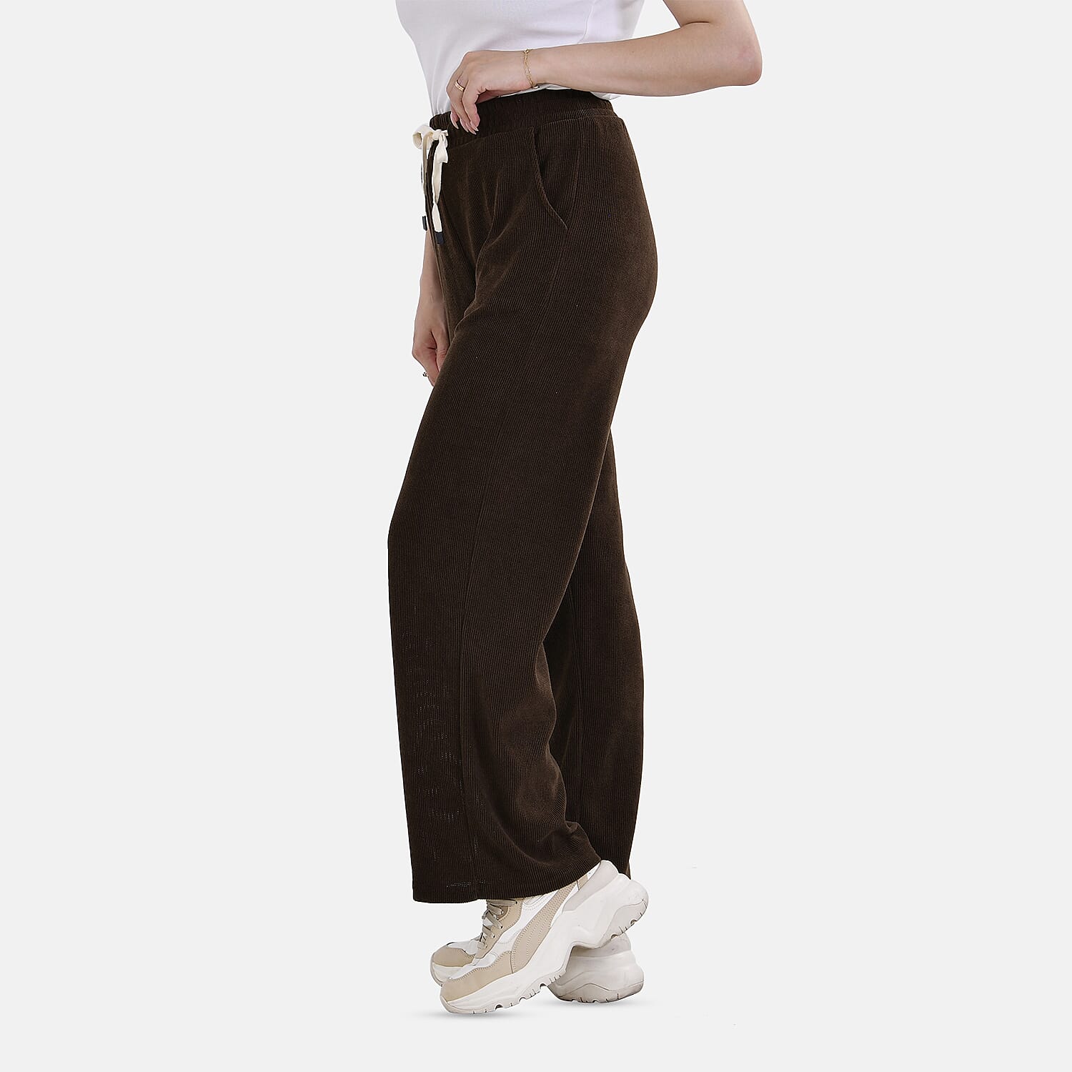 Tamsy Corduroy Trousers (Size XXL) - Brown