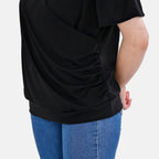 Tamsy V-Neck Top (One Size)- Black
