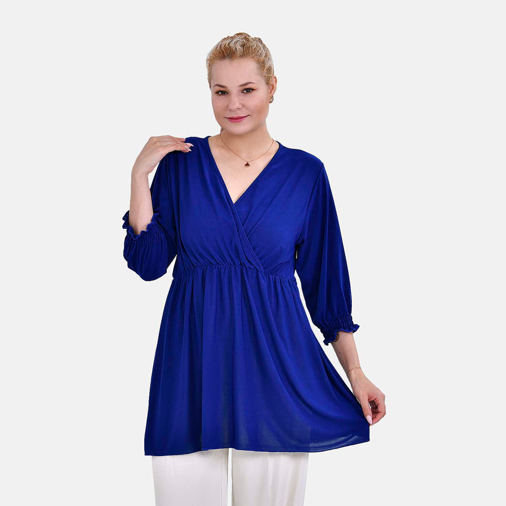 Tamsy Black Boat Neck Knit Drape Stripe Top