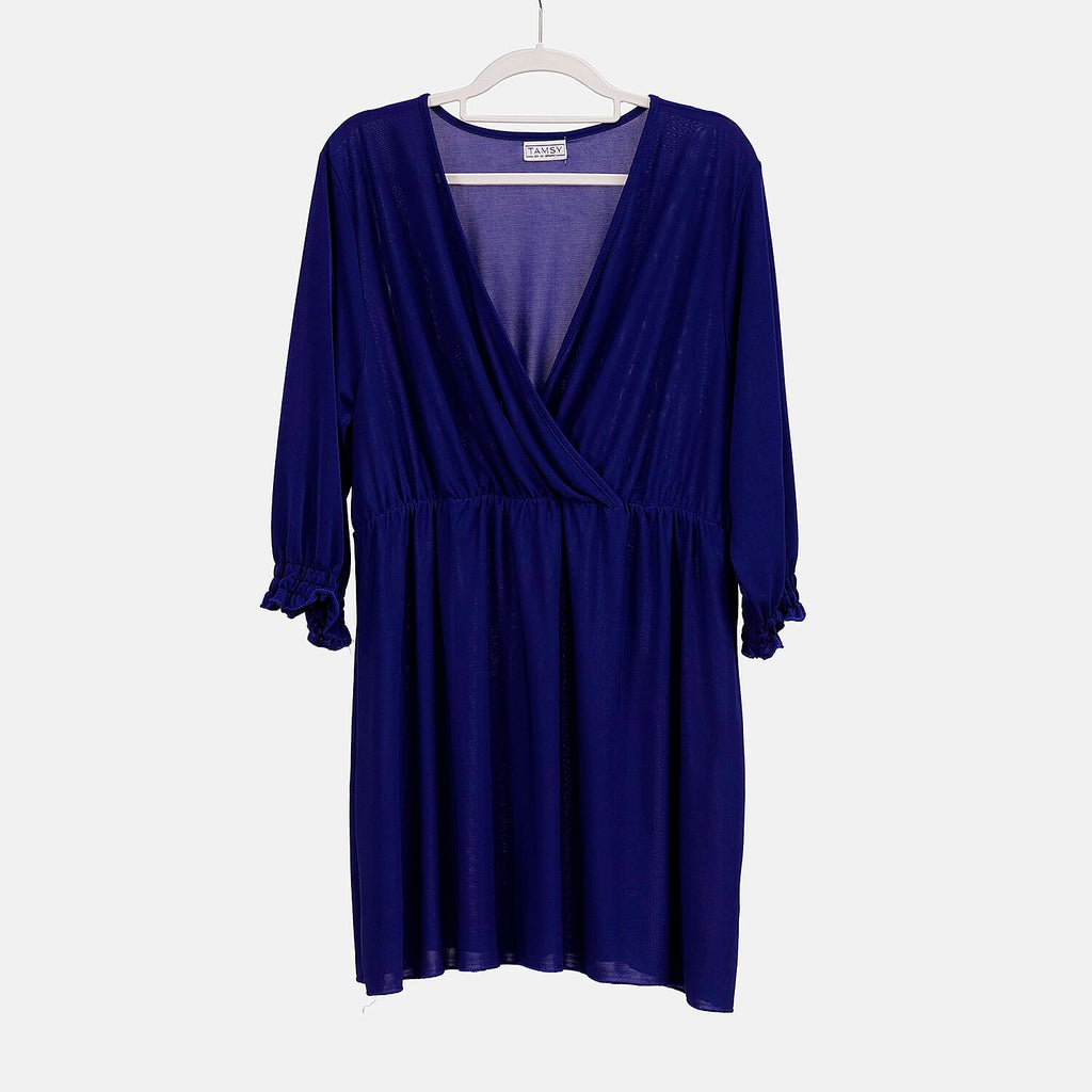 Tamsy Black Boat Neck Knit Drape Stripe Top