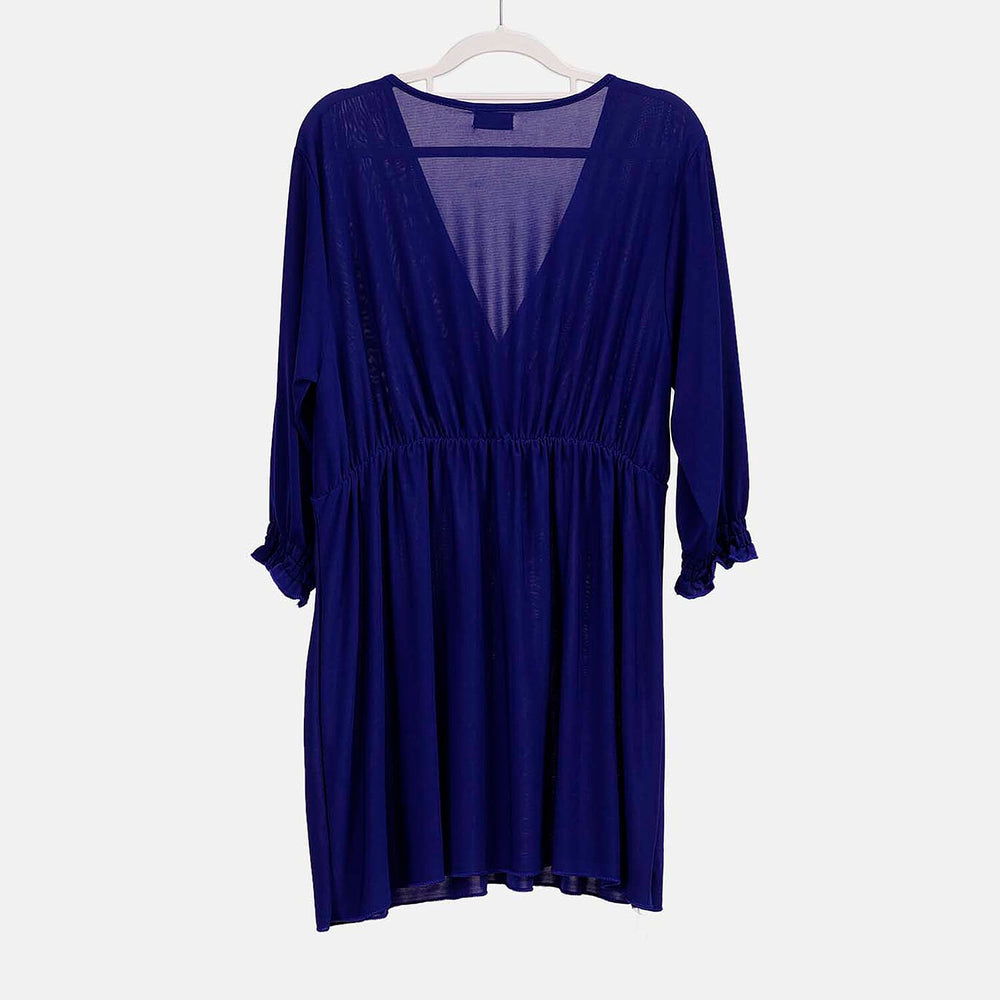 Tamsy Black Boat Neck Knit Drape Stripe Top