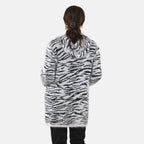Tamsy Zebra Pattern Cardigan and Sweater-Jumper (Size Free 8-20 ) - White - Black
