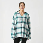 LA MAREY 100% Cotton Y-D Check Pattern With Side Two Pocket Shirt  (Size XL 20 - 22) - Green