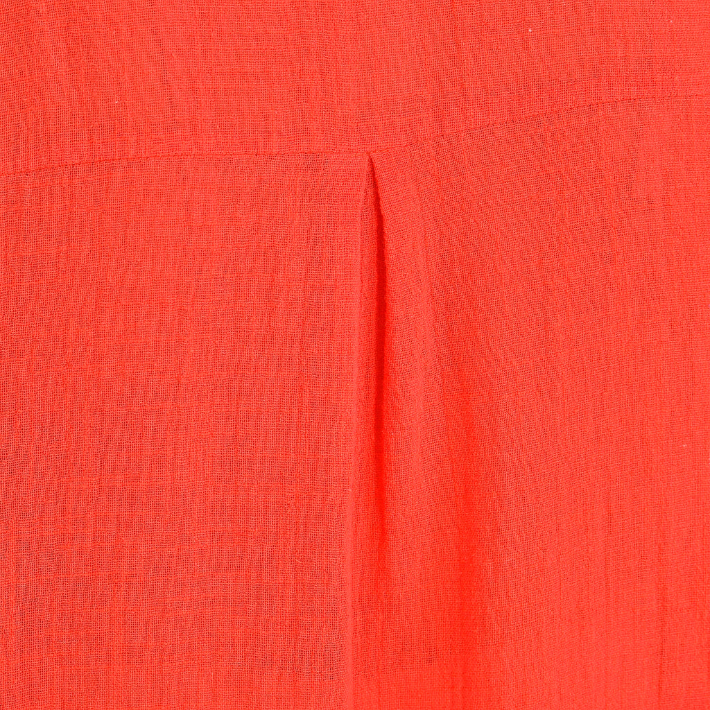 La Marey Cotton Blend 3-4 Sleeve Blouse (Size XL) - Orange