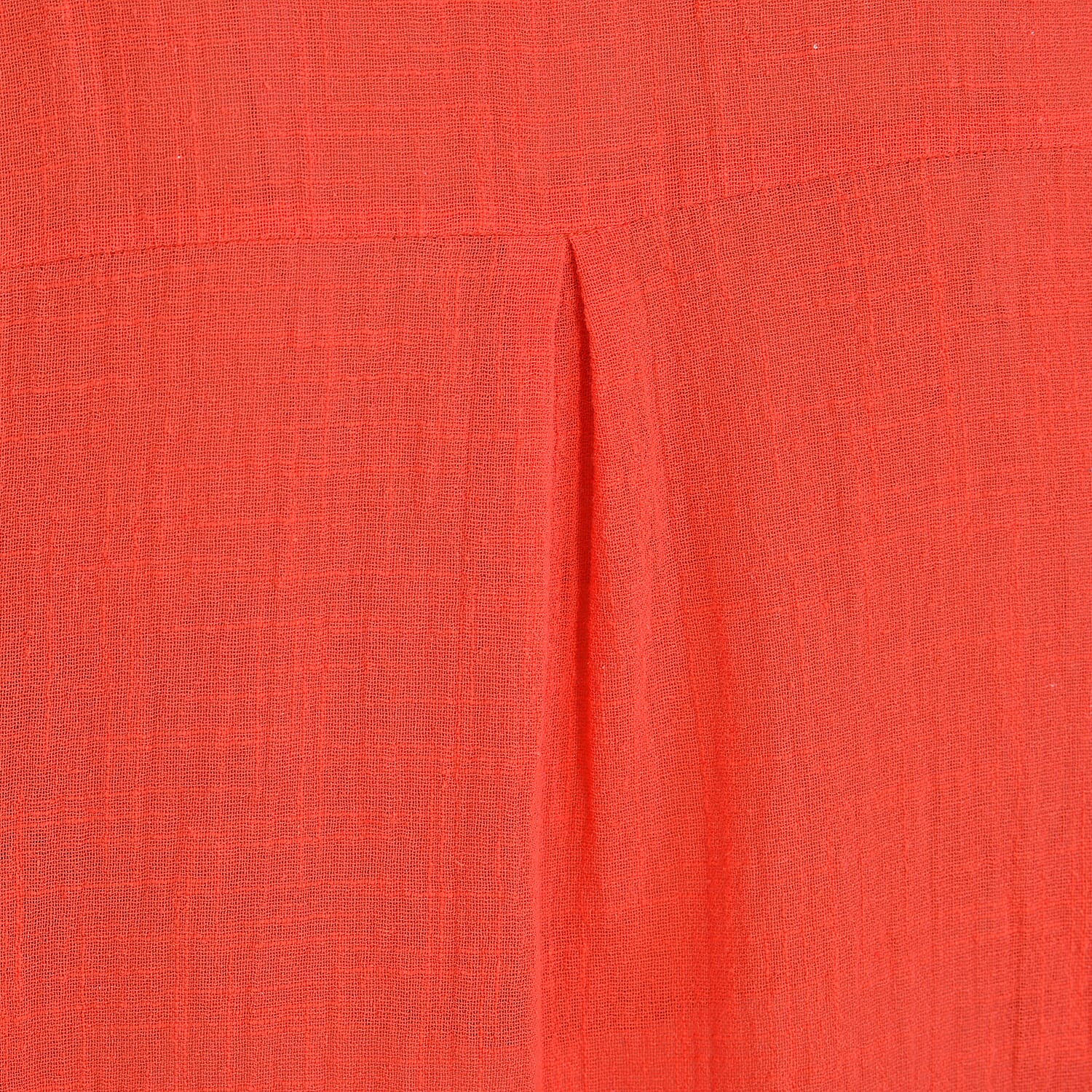 La Marey Cotton Blend 3-4 Sleeve Blouse (Size XL) - Orange