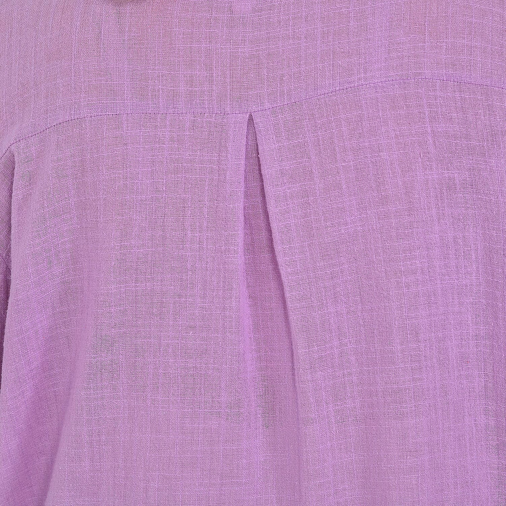 La Marey Cotton Blend 3-4 Sleeve Blouse (Size S) - Purple