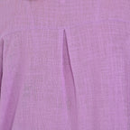 La Marey Cotton Blend 3-4 Sleeve Blouse (Size L) - Purple