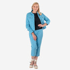Tamsy Stretch Twill Jacket - Lightweight & Stylish (Size 20) - Turqouise