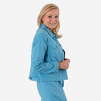 Tamsy Stretch Twill Jacket - Lightweight & Stylish (Size 20) - Turqouise
