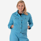 Tamsy Stretch Twill Jacket - Lightweight & Stylish (Size 22) - Turqouise