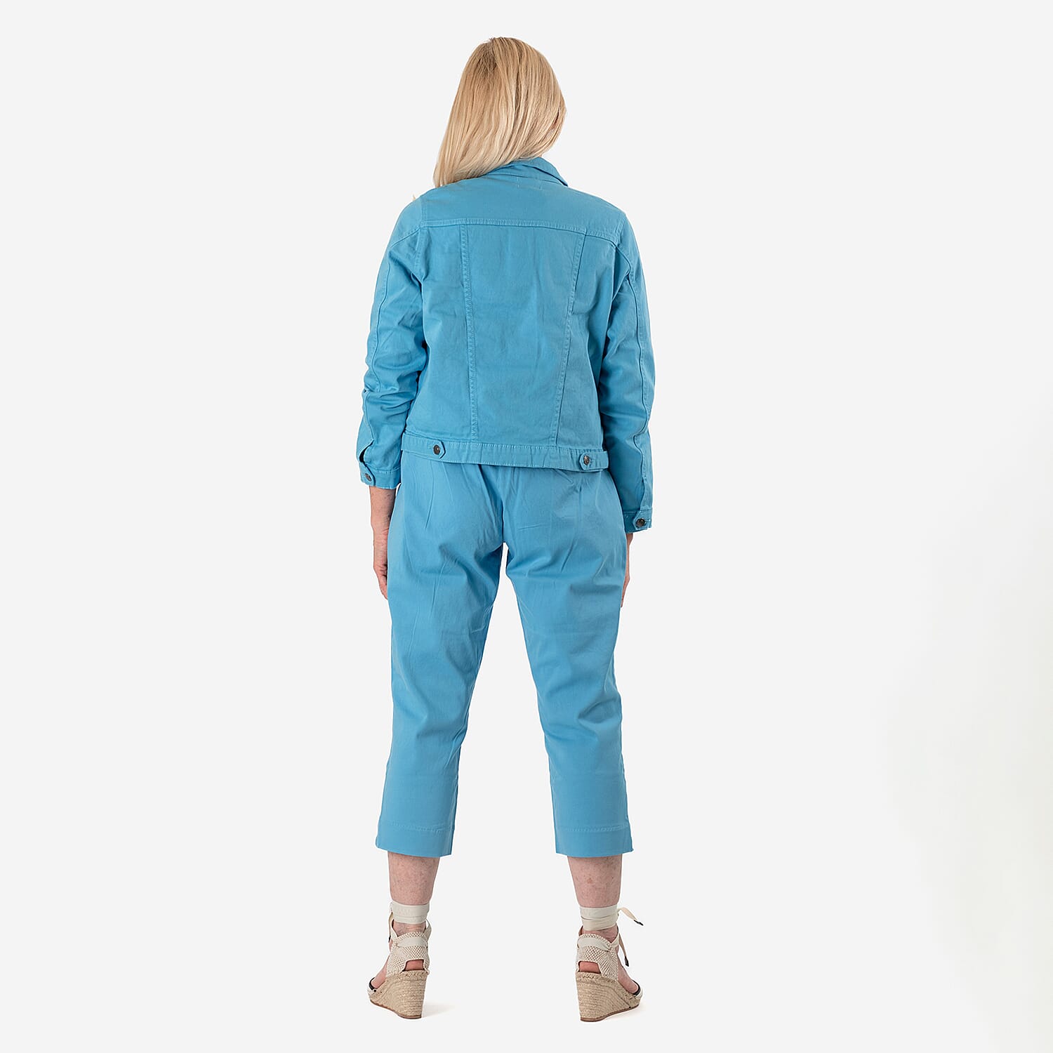 Tamsy Stretch Twill Jacket - Lightweight & Stylish (Size 22) - Turqouise