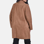 Tamsy Suedette Knitted Duster Coat (Size M) - Camel