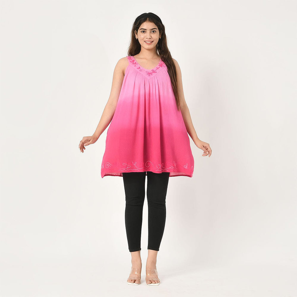 Tamsy Tie Dye Tunic (8-18) - Pink