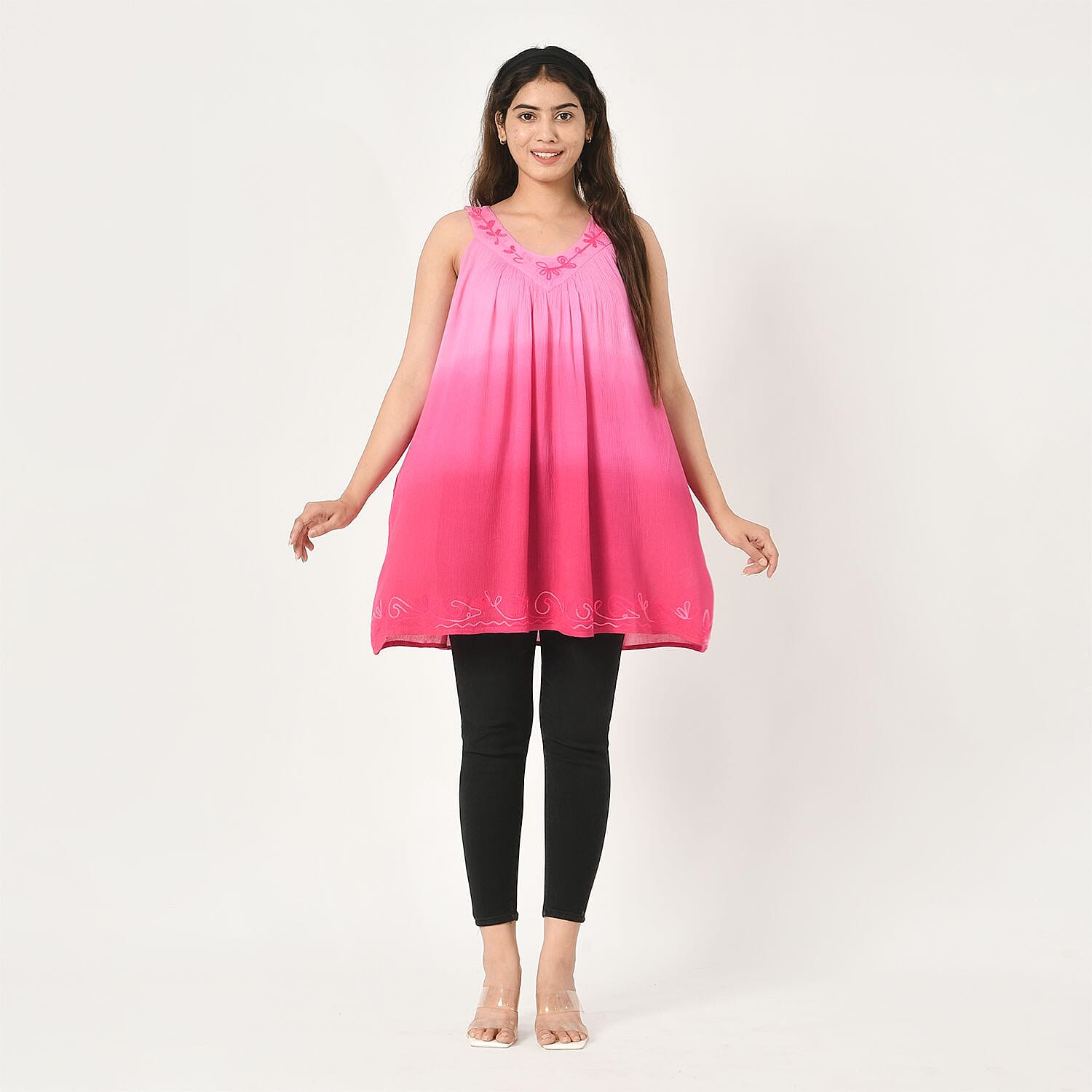 Tamsy Tie Dye Tunic (8-18) - Pink