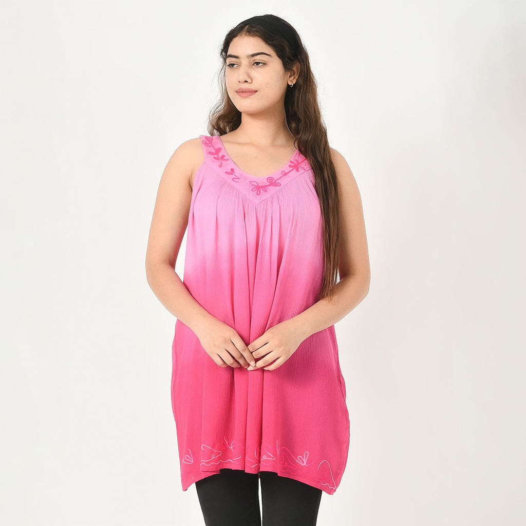 Tamsy Tie Dye Tunic (8-18) - Pink