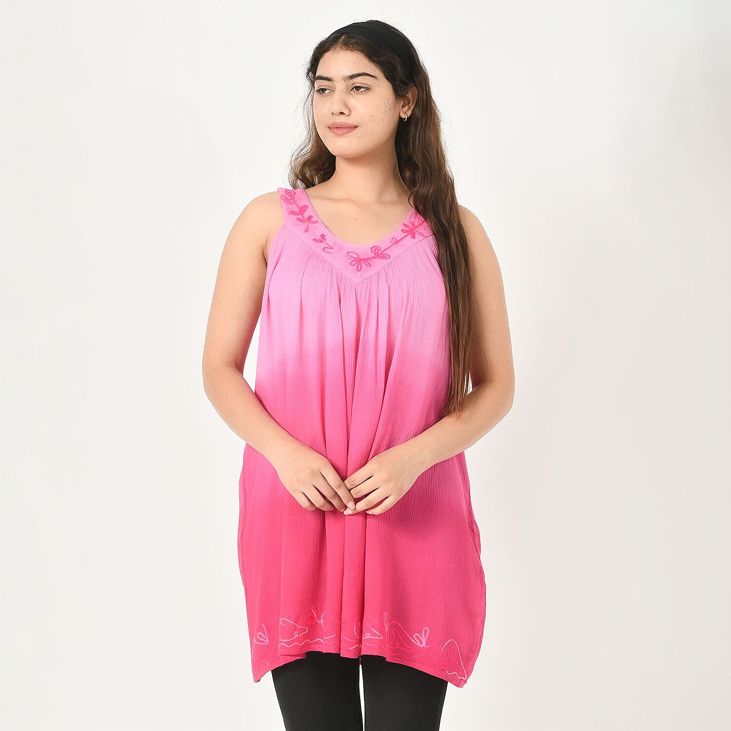 Tamsy Tie Dye Tunic (8-18) - Pink