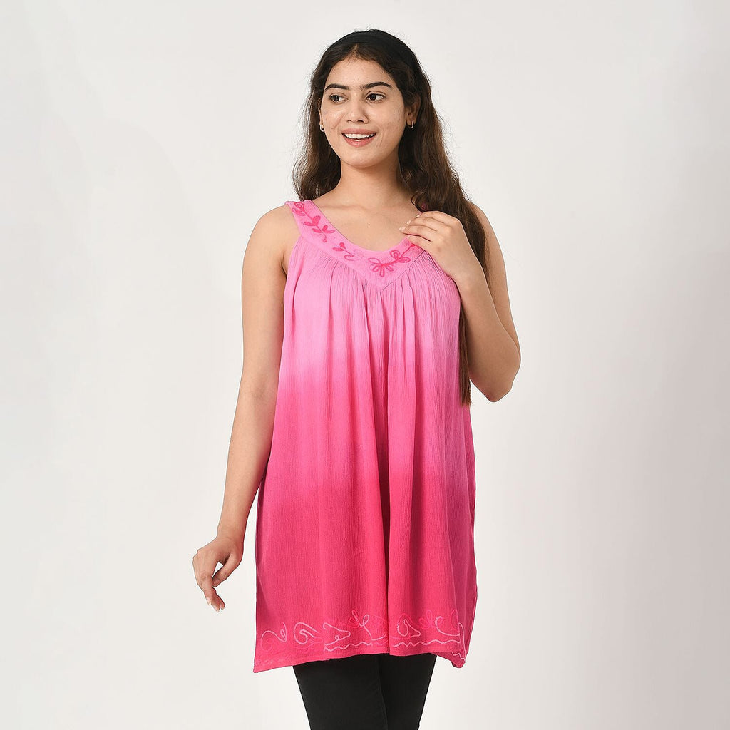 Tamsy Tie Dye Tunic (8-18) - Pink