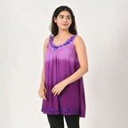 Tamsy Tie Dye Tunic (8-18) - Purple