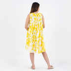 TAMSY 100% Viscose Umbrella Dress (Size - One Size) - Yellow