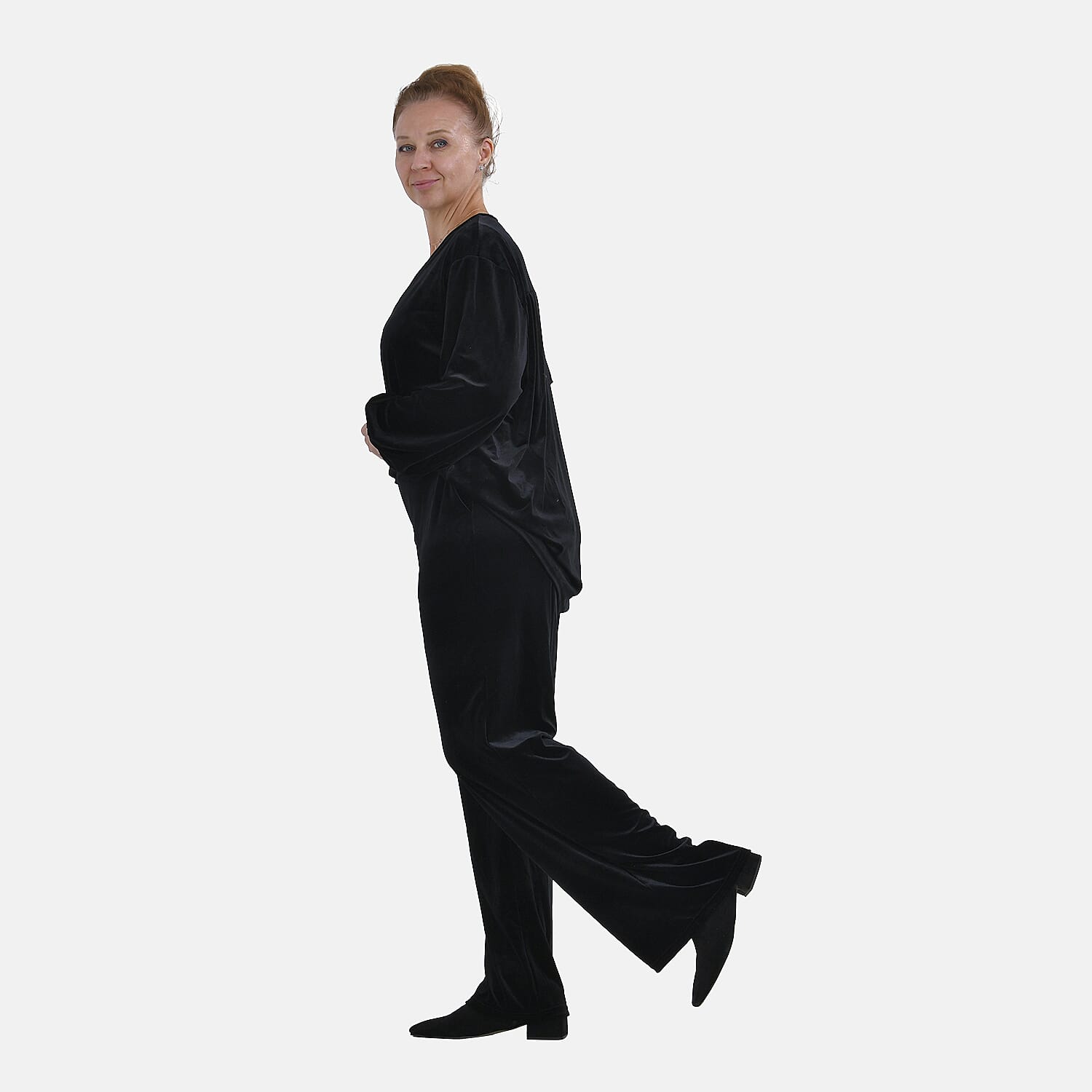 Black Velvet Trousers (Size M)