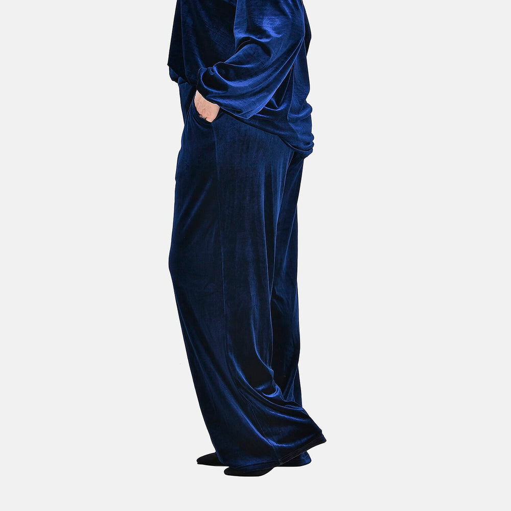 Blue Velvet Trousers (Size M)