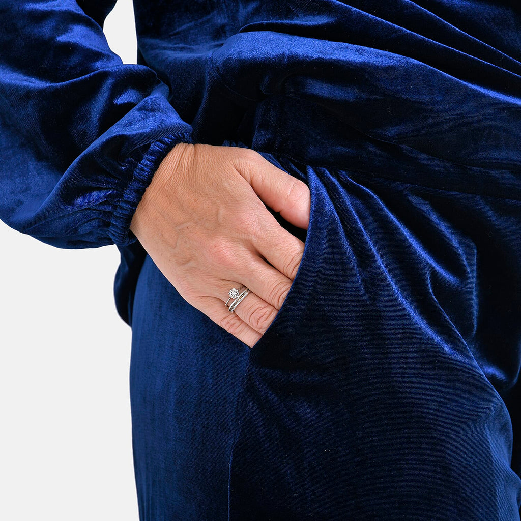 Blue Velvet Trousers (Size M)