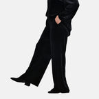 Black Velvet Trousers (Size S)