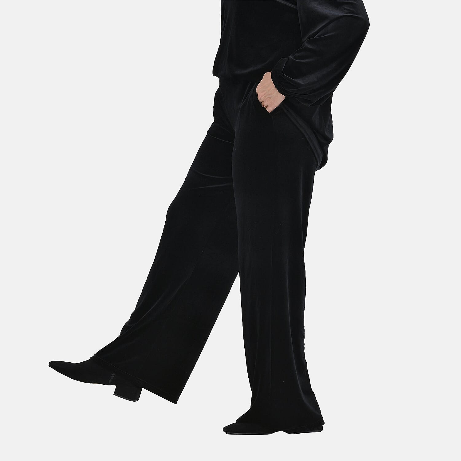 Black Velvet Trousers (Size S)