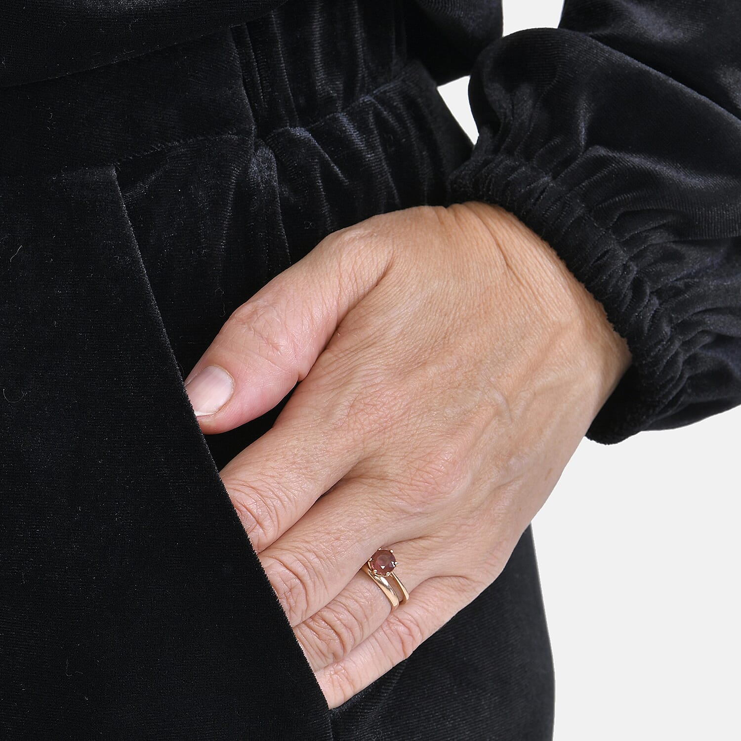 Black Velvet Trousers (Size S)