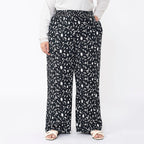 TAMSY Animal Print Trousers (Size L 16 - 18) - Grey