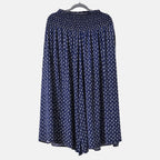 TAMSY 100% Viscose Daisy Smocked Waist Culotte (One Size Curve) - Blue