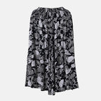 Tamsy 100% Viscose Paisley Printed Smocked Waist Culottes (Curve Size 20-26) - Black