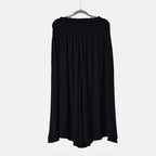 TAMSY 100% Viscose Smocked Waist Culottes (One Size) - Black