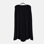 TAMSY 100% Viscose Smocked Waist Culottes (One Size Curve) - Black