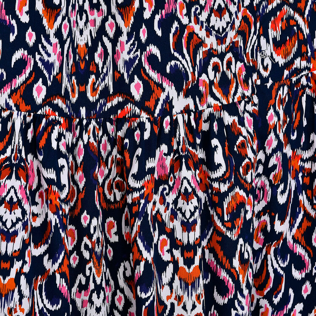 TAMSY 100% Viscose Elastic Waist Summer Floral Print Maxi Skirt (One Size) - Pink