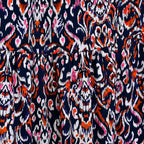 TAMSY 100% Viscose Elastic Waist Summer Floral Print Maxi Skirt (One Size) - Pink